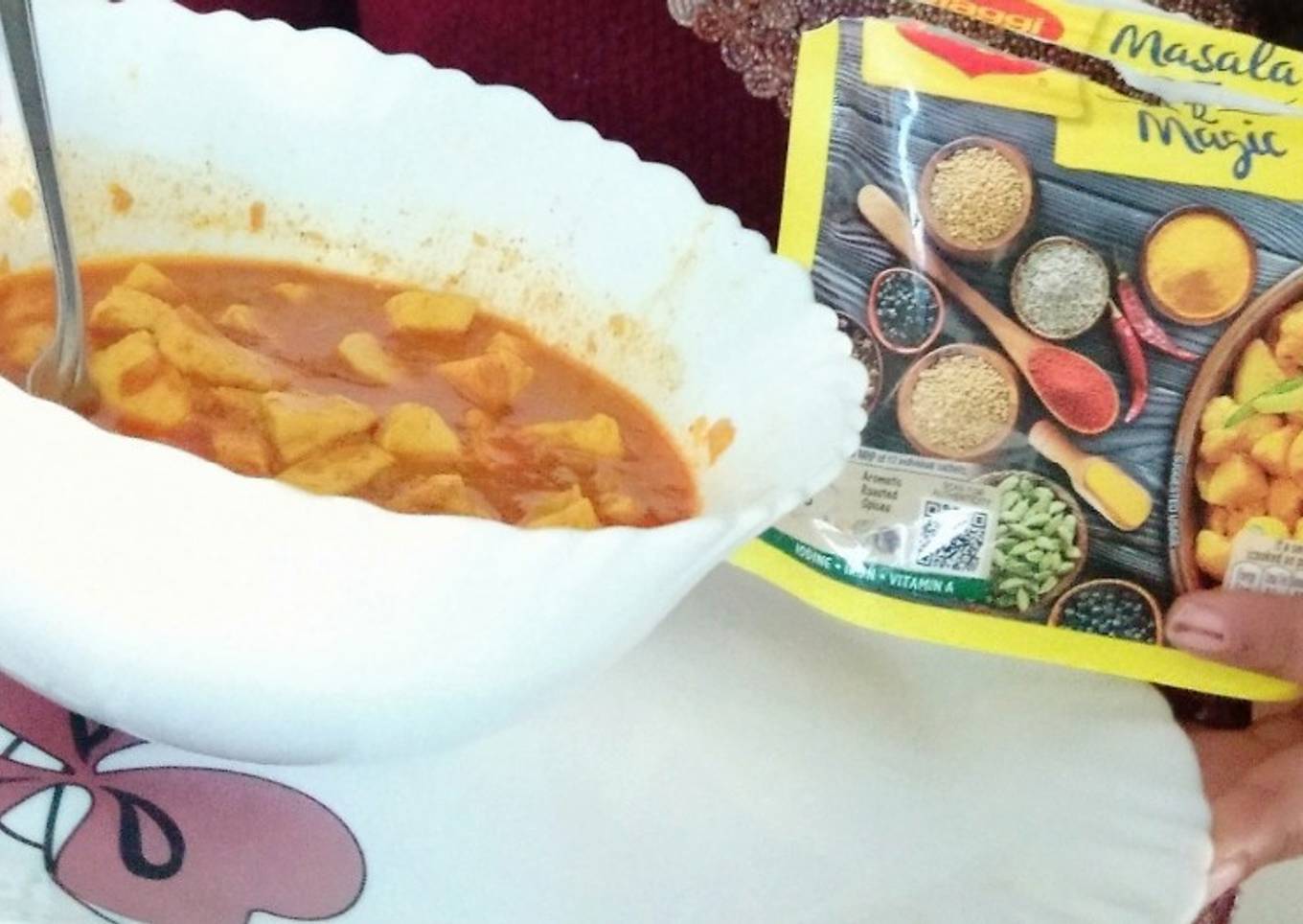 Paneer Butter masala with Maggi masala