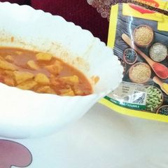 A picture of Paneer Butter masala with Maggi masala.