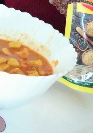 A picture of Paneer Butter masala with Maggi masala.