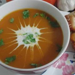 A picture of Tomato celantro soup.