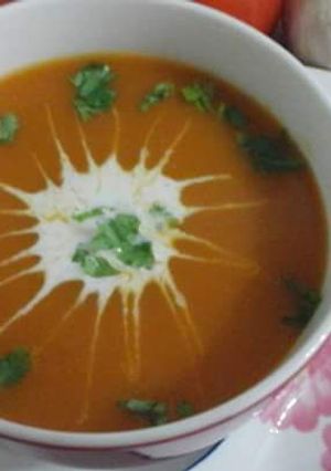 A picture of Tomato celantro soup.