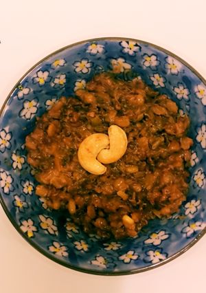 A picture of Green gram halwa.