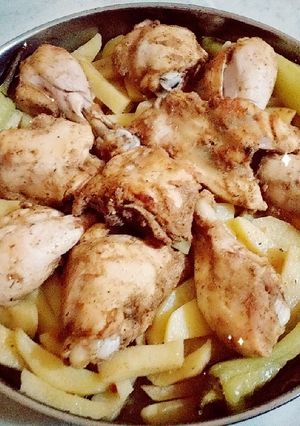 صورة لوصفة صينية بطاطا بالدجاج في الفرن 😍😍😍 حجم عائلي