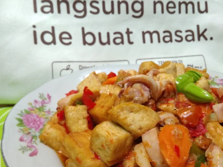 Langkah Gampang Membuat Resep  Tahu cumi asin asam manis pedas yang Menggugah Selera, Enak