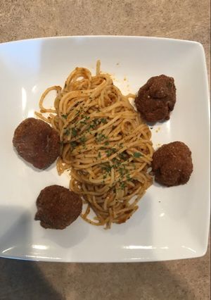 A picture of Suya spice meatballs.