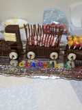 Tarta tren de chocolate
