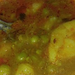 A picture of Aloo matar ke Sabzi.