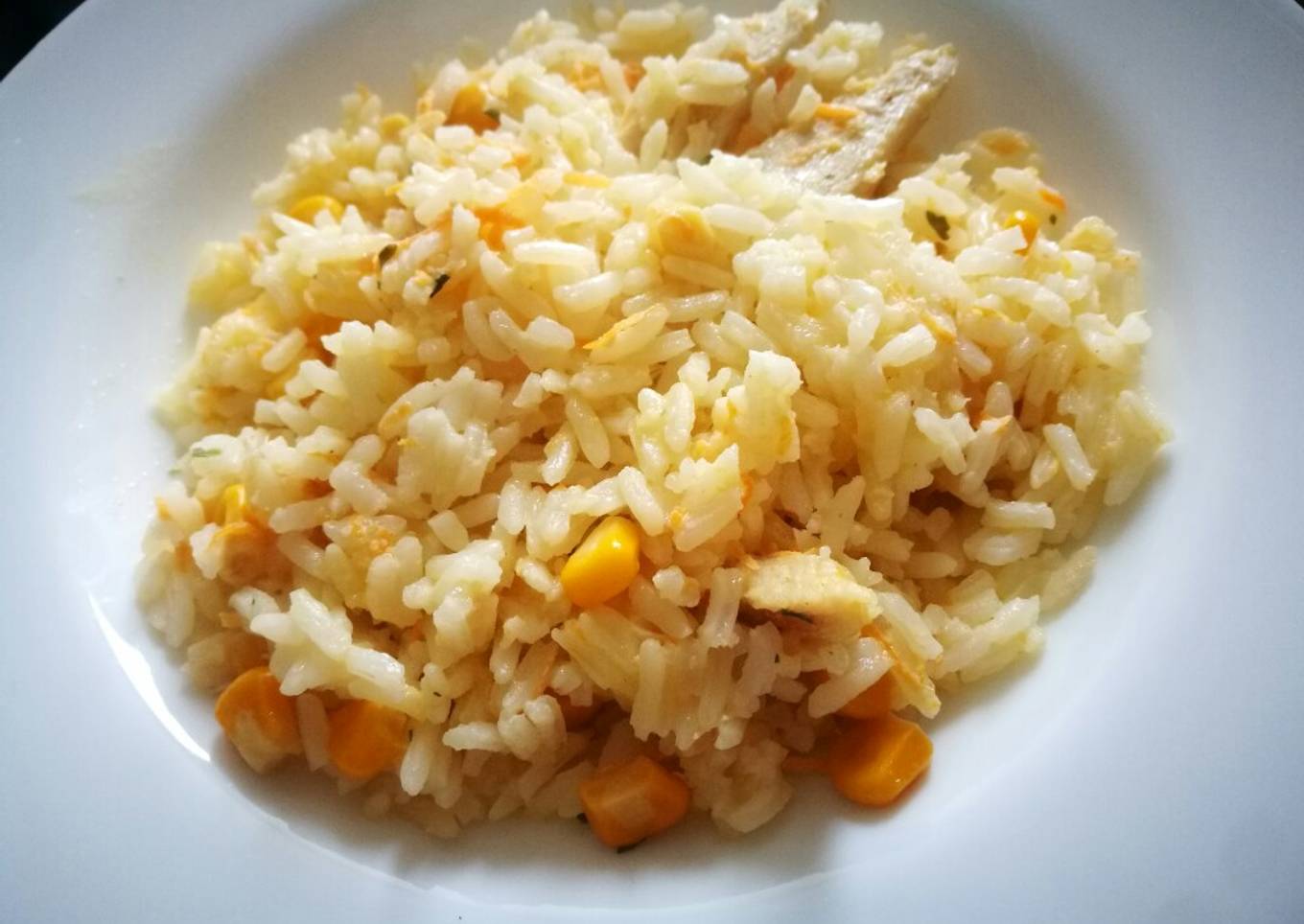 Arroz con choclo y pollo