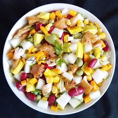 A picture of Vegetables Chicken Salad.