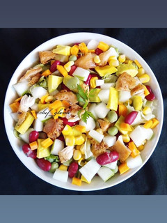 A picture of Vegetables Chicken Salad.