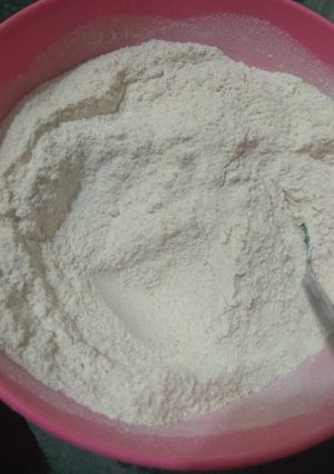 A picture of Homemade idli premix powder.