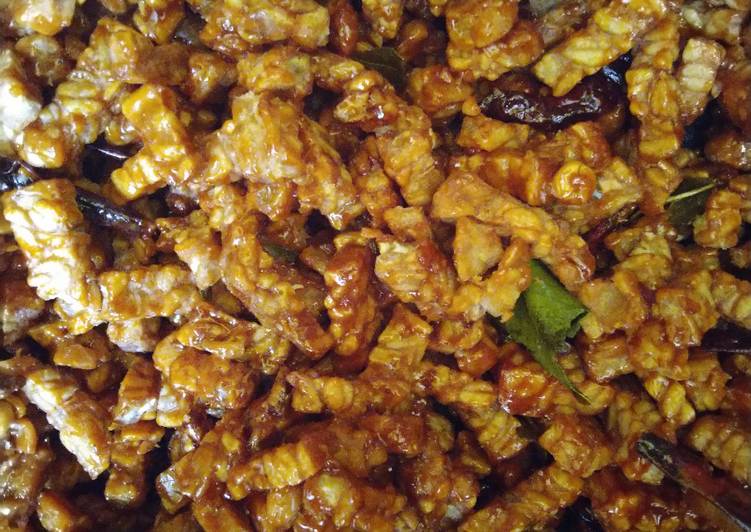 Resep Kering tempe pedas manis Anti Gagal