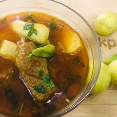 Beef Arvi Salan A picture of Beef Arvi Salan.