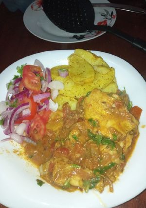 A picture of Fish fillet stew..