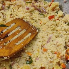 #HBR#Little Millete vegetable upma with coconut chutney A picture of #HBR#Little Millete vegetable upma with coconut chutney.