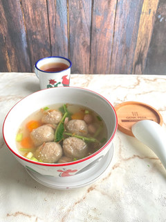 Foto resep Sop Baso Sawi Hijau
