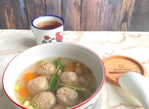 Foto resep Sop Baso Sawi Hijau