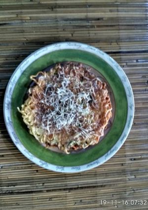 Foto resep Omelet Mie Keju