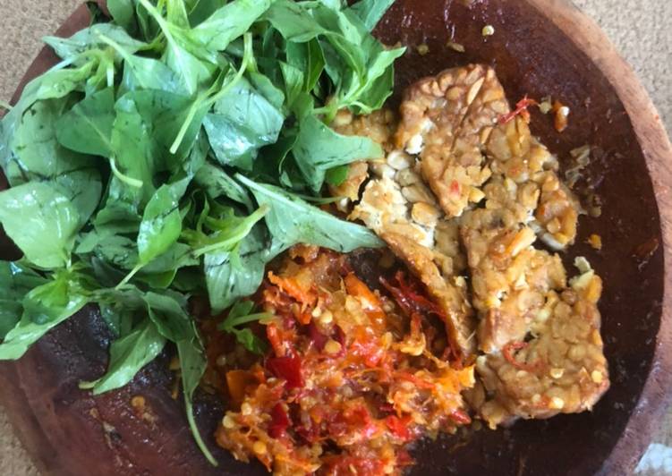 Geprek tempe sederhana