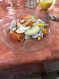 Filete de merluza con verduras