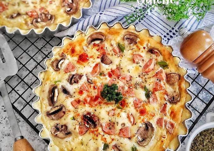 Cheese Mushroom Quiche🧀🧀🧀