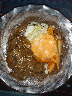 Foto resep Beef Teriyaki dan salad ala hokben