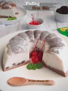 Foto resep Puding Oreo Milo