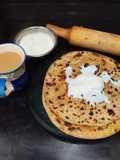 Rajgira Flour Paneer Paratha with Fresh Malai