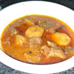 A picture of Bhuna Aloo Gosht.