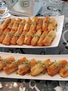 صورة لوصفة اصابع البقلاوة بالقشطة