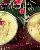 Punjabi kesari kheer (yellow rice pudding)