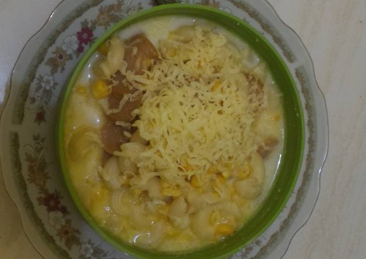 Easiest Way to Cook Yummy Sup Macaroni Jagung Creamy