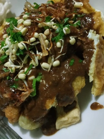 Cara Gampang Menyiapkan Resep Lontong tahu telor (tahu tek) yang Enak Banget Anti Ribet, Mantap