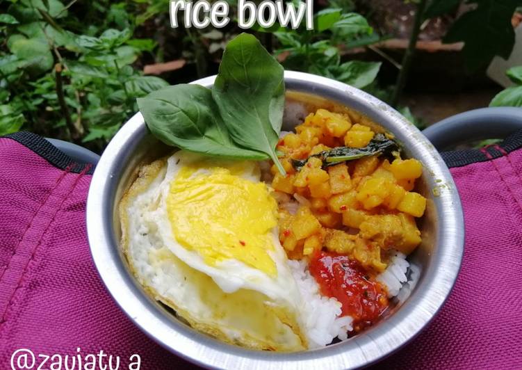 Rice bowl (sego ning mangkok) kentang basil sweet