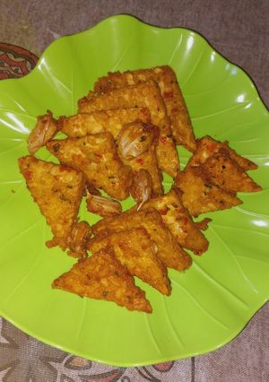 Foto resep Tempe Goreng Bawang Putih Daun Jeruk