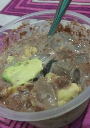 Foto resep Es avocado mix milo