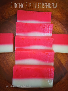 Foto resep Puding Susu Ubi BENDERA #indonesiamemasak