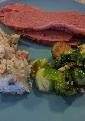 A picture of Corned Beef and "Cabbage".