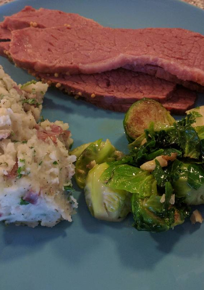 A picture of Corned Beef and "Cabbage".