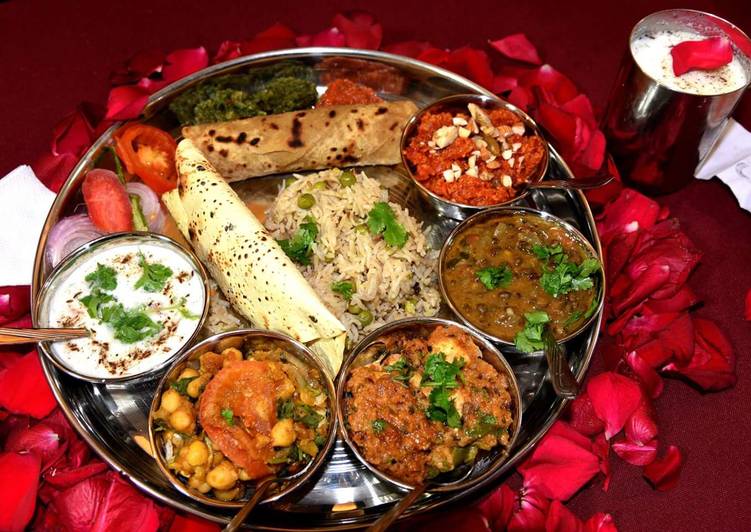 Simple Way to Prepare Any-night-of-the-week North indian thali