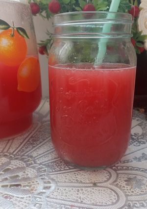 صورة لوصفة عصير الدلاع 🍉 والليمون 🍋