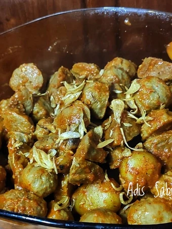 Cara Mudah Menyiapkan Resep Bakso kentang sambal bawang yang Uenak Anti Ribet, Mantap Sekali
