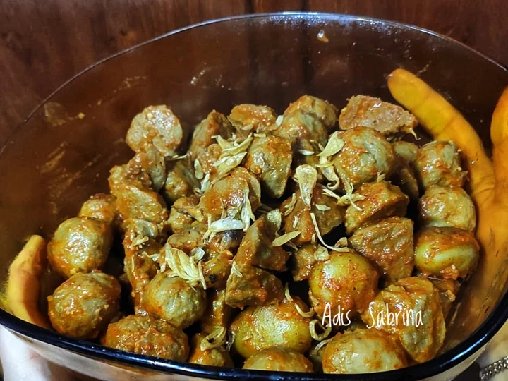 Cara Mudah Menyiapkan Resep Bakso kentang sambal bawang yang Uenak Anti Ribet, Mantap Sekali
