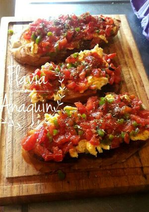 Una foto de Bruschettas de vegetales