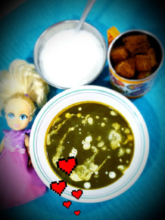 A picture of Spinach soup❤❤.