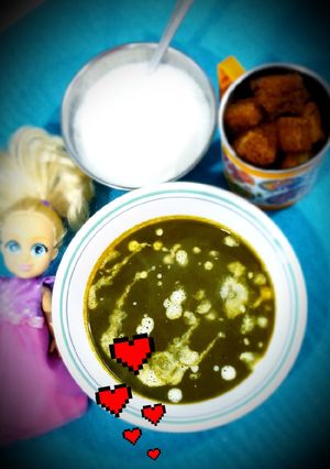 A picture of Spinach soup❤❤.