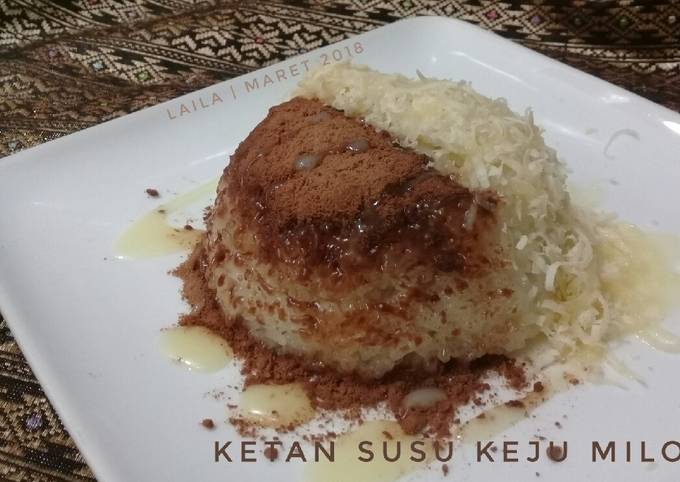 Bagaimana Membuat Ketan Susu Keju Milo, Bikin Ngiler
