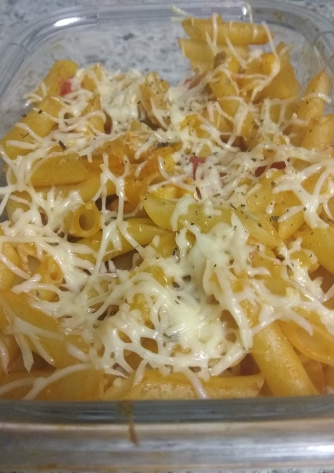 Una foto de 🍝 Macarrones con verduras gratinados
