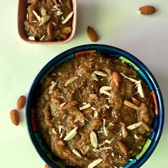 A picture of Anjeer (figs) halwa.