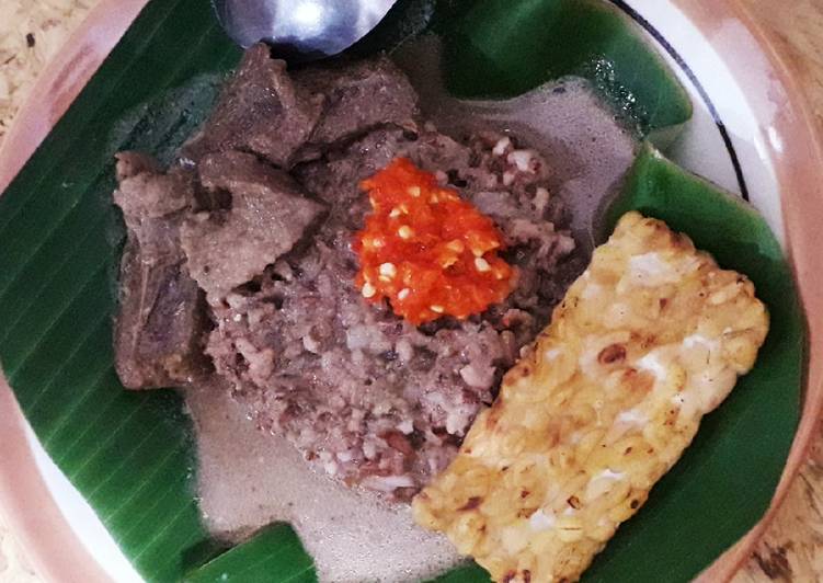 Cara membuat Nasi (merah) gandul khas Pati gurih